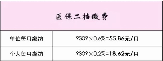 醫(yī)療保險二檔繳費